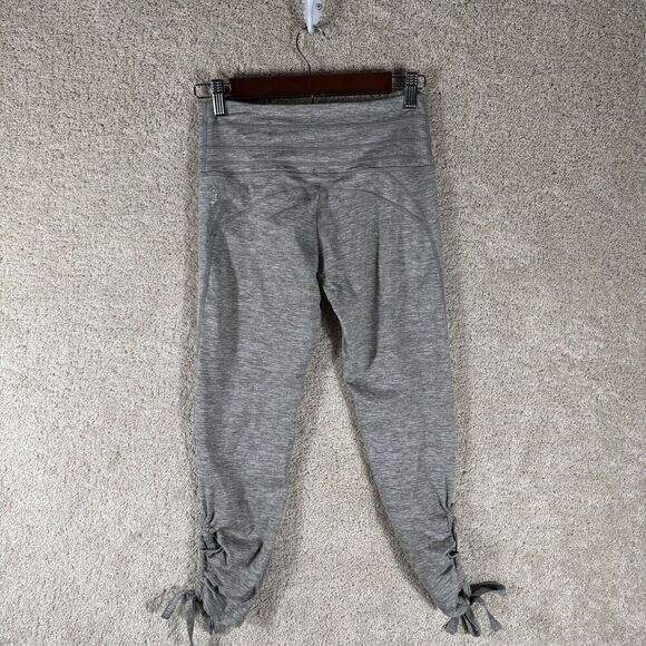 Free People Movement Swerve Lace Side Leggings Size Small Gray Heathered Yoga - Picture 13 of 14